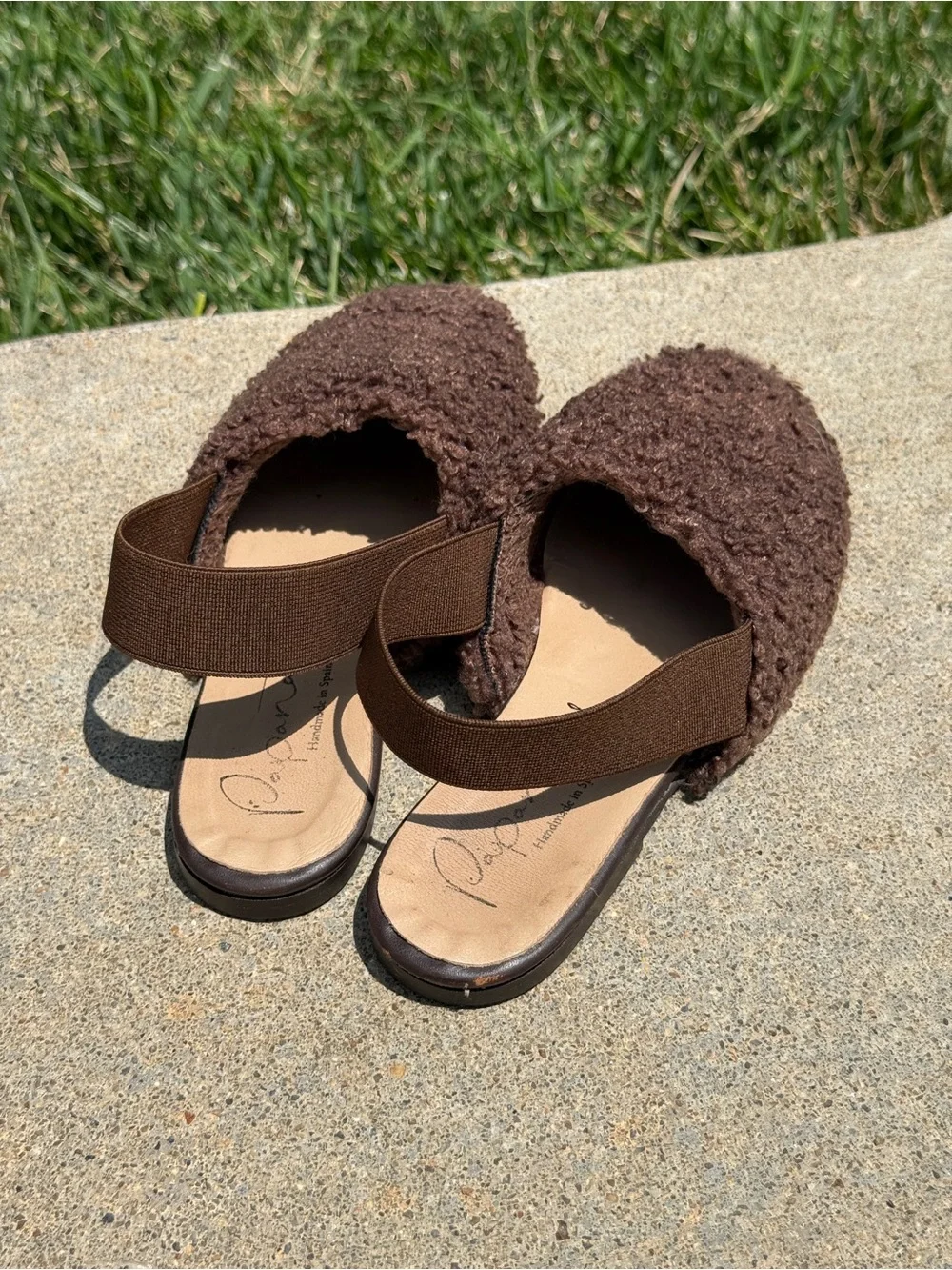 CHESTNUT SHEARLING MULES PAPANATAS | ELI 1957 size 29